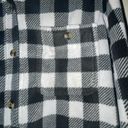 Time And Tru Black And White Checked Flannel Photo 2