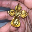 Premier Designs Premier Design Gold Tone with Faux Pearl Cross Brooch/Pendant Photo 3