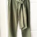 Anthropologie  Coquille Olive Green Soft Paperbag Tie Waist Casual Jogger Pants 8 Photo 15