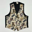 Looney Tunes Vintage  Tapestry Vest 1996 Cartoon Tweety‎ Bird Daffy Duck Retro Photo 0