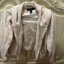 Forever 21  Cropped Cream/Pink Corduroy Hooded Jacket Photo 0