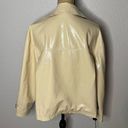 Franke Shop Size S Cream Faux Leather PVC Jacket Boxy Oversized Button Front Photo 14