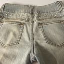 Cache  Sparkly Rhinestone & Pearls Studded Light Wash Jeans size 8 Photo 4