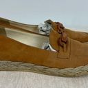 Salvatore Ferragamo  Tan Gancini Espadrille Loafer Slip On Leather Flats Photo 4