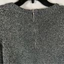 Divided  Women’s Crewneck Pullover Sweater Gray Silver Sparkly Metallic Thread 4 Photo 5