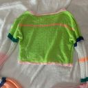 Cropped Crochet Skit Sweater Multiple Photo 2