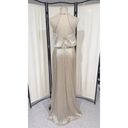 Hayley Paige Occasions  Women's Gold Metallic Bridesmaid Gown Dress Size 10, 5953 Photo 5