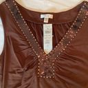 Cache NWT  Brown Sequin‎ Top Photo 1