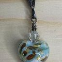 Art Glass Multi Colored Heart Necklace Pendant Photo 0