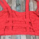 American Eagle Lace Textured Orange Bandeau Top Photo 3