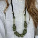 American Vintage Vintage LCI “Ryka” Oversized Chunky Jade Crystal Beaded Necklace Black Gold Toggle Photo 8