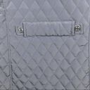 Gallery  Periwinkle Quilted Lined Interior Exterior Pocket Jacket, Size Medium Photo 9