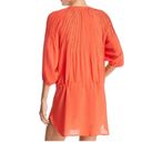 Vix Paula Hermanny  Sara Pinched Pleats Drawstring Waist Caftan Swim Cover Up M Photo 1