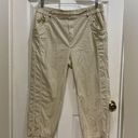 Soft Surroundings  Beige Cotton Blend Elastic Waist Cropped Pull On Pants Sz XL Photo 0