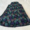 LuLaRoe Joy long black duster floral prints sleeveless cardigan size M Photo 6