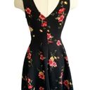 Soprano  black floral skater dress size XS Photo 2