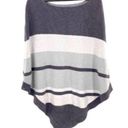 Barefoot Dreams  Grey Striped Ocean Breeze Poncho Photo 0