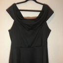 Boohoo  Black Bateau Neck/ Off Shoulder Dress Sz 20 Photo 2