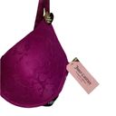 Juicy Couture  Womens Sexy T-Shirt Bra Size 40D Berry Glam Lace Cups Stretch Photo 1