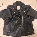 Abercrombie & Fitch Black Leather Jacket Photo 1