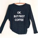 Grayson Threads Coffee Graphic Long Sleeve Grey Tee Photo 0