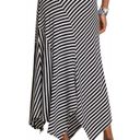 Chico's 0 White Black Splice Striped Spencer Skirt Photo 1