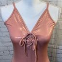 PacSun LA HEARTS/ Bodysuit Metallic Pink Lace Front-Medium Photo 1