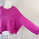 Lumière New  Boxy Pocket Pullover Sweater Pink Photo 6