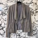 Vince  Drape Suede Leather Jacket in Grey Photo 76