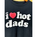 Danny Duncan  Women's Size Large "I Heart Hot Dads" Crop Graphic T-Shirt Black Sh Photo 1