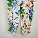 Jams World  Vintage Colorful English Garden Floral Wide Leg Cropped Pants Large Photo 5