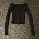 Forever 21  black off the shoulder cropped top size S Photo 0