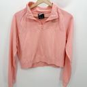 Nike  Pink Quarter Zip Long Sleeve Cropped Pullover Women's Size Small S Photo 8