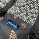 KAVU  Rope Backpack Fold over tote duffel Pine cone print Photo 2