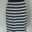 Max Studio  Ponte material soft and easy striped skirt in size M. EUC Photo 0