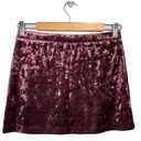 Abound New Nordstrom  Crushed Velvet Velour Mini Retro 90s Y2K Skirt Burgundy M Photo 2