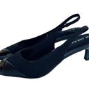 Anne Klein  iFlex Pointed Toe Slingback Strap Kitten Heels Black Women's Size 7.5 Photo 2