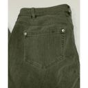 J.Jill  Women’s Authentic Fit Cropped Fringe Hem Denim Jeans Olive Green Size 4 Photo 7