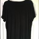 Edge Black Ribbed Lettuce  Short Sleeve Shirt Photo 1