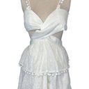 Majorelle Shauna Mini Dress in White Small New Womens Mini Pom Poms Photo 3