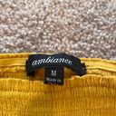 Ambiance Apparel Off The Shoulder Yellow Crop Top Photo 1