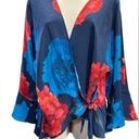 Tracy Reese Tracy Reece Wrap long bell sleeve floral pattern top Photo 0