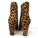 Jimmy Choo  Mirren Calf Hair Leopard Print Fur Side Zip Fur Ankle Boots Size 37.5 Photo 3