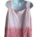 Westbound  Women Linen Blend Top XL Ombre Pink Square Neck Flowy Boho Festival Photo 3