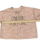 Rae Dunn ‎ Gym Hair Don't Care Mesh Keyhole Top Blush Size Medium Photo 1