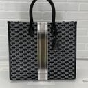 Michael Kors Black Mirella Large Metallic Striped Tote Bag Photo 0