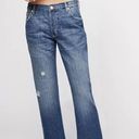 We The Free Free People Women's Blue Maggie Mid Rise Straight Button Fly Jeans Size 28 NWT Photo 0