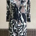 Kensie  Womens Dress Size XS Black Brown Off White Abstract Animal Print NEW Photo 5