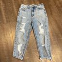 Tinseltown  faded wash distressed crop jeans Photo 0