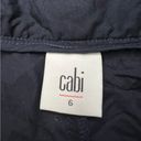 CAbi  100% cotton navy eyelet skort with side zip closure; style# 5111; size 6 Photo 3